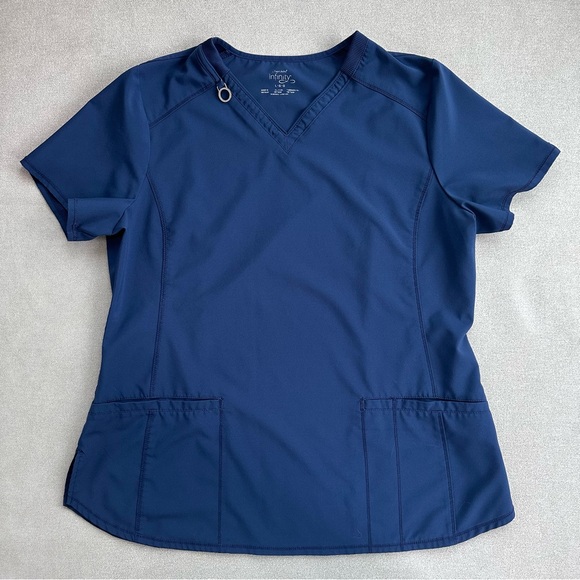 Cherokee Tops - Cherokee Infinity V Neck Scrub Top. Navy Blue. Large.